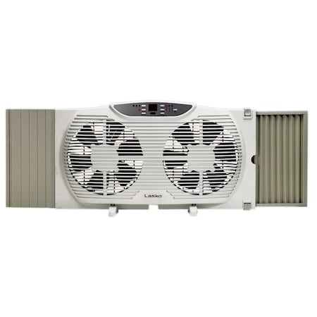 Lasko Lasko 12.9 in. H X 9 in. D 3 speed Electronically Reversible Twin Window Fan Remote Control W09550
